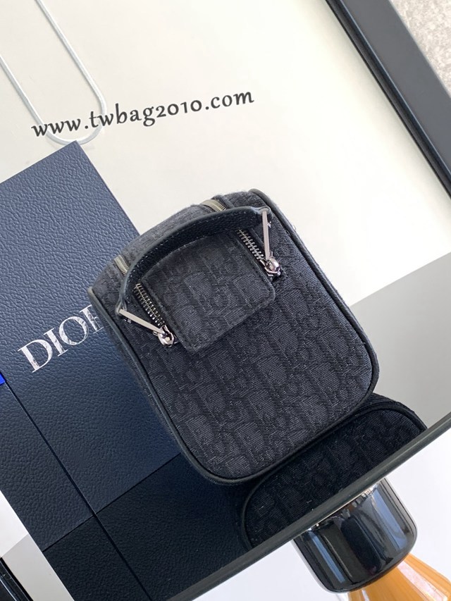 Dior专柜新款迪奥高仿原单CD Diamond图案帆洗漱包收纳包 djfk1628